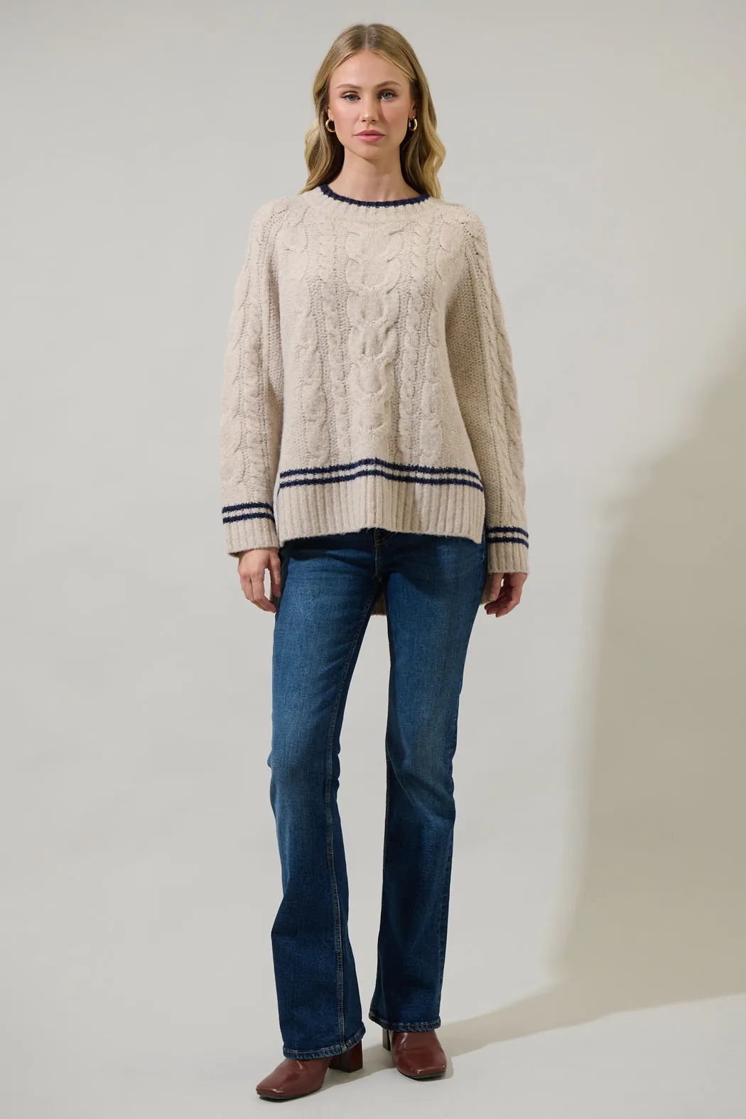 Eudora Oversized Cable Knit Sweater sold by Sugarlips product image thumbnail 4