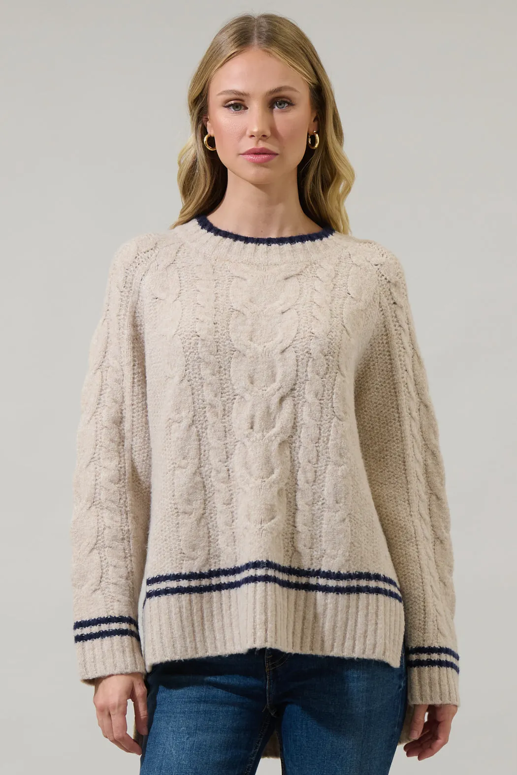 Eudora Oversized Cable Knit Sweater sold by Sugarlips
