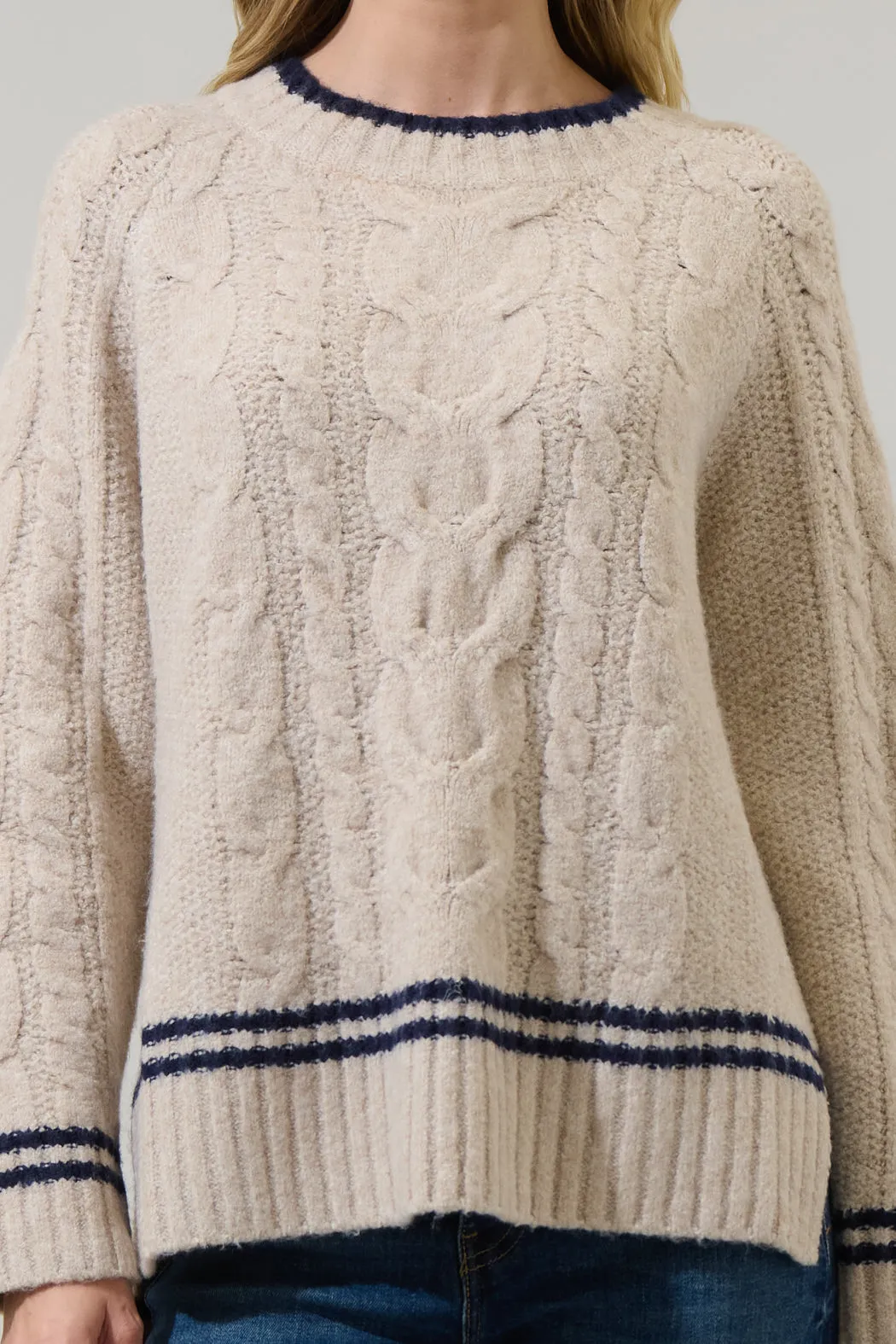 Eudora Oversized Cable Knit Sweater sold by Sugarlips product image thumbnail 5