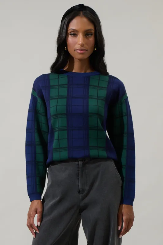 Allen Plaid Dansby Window Pane Sweater sold by Sugarlips