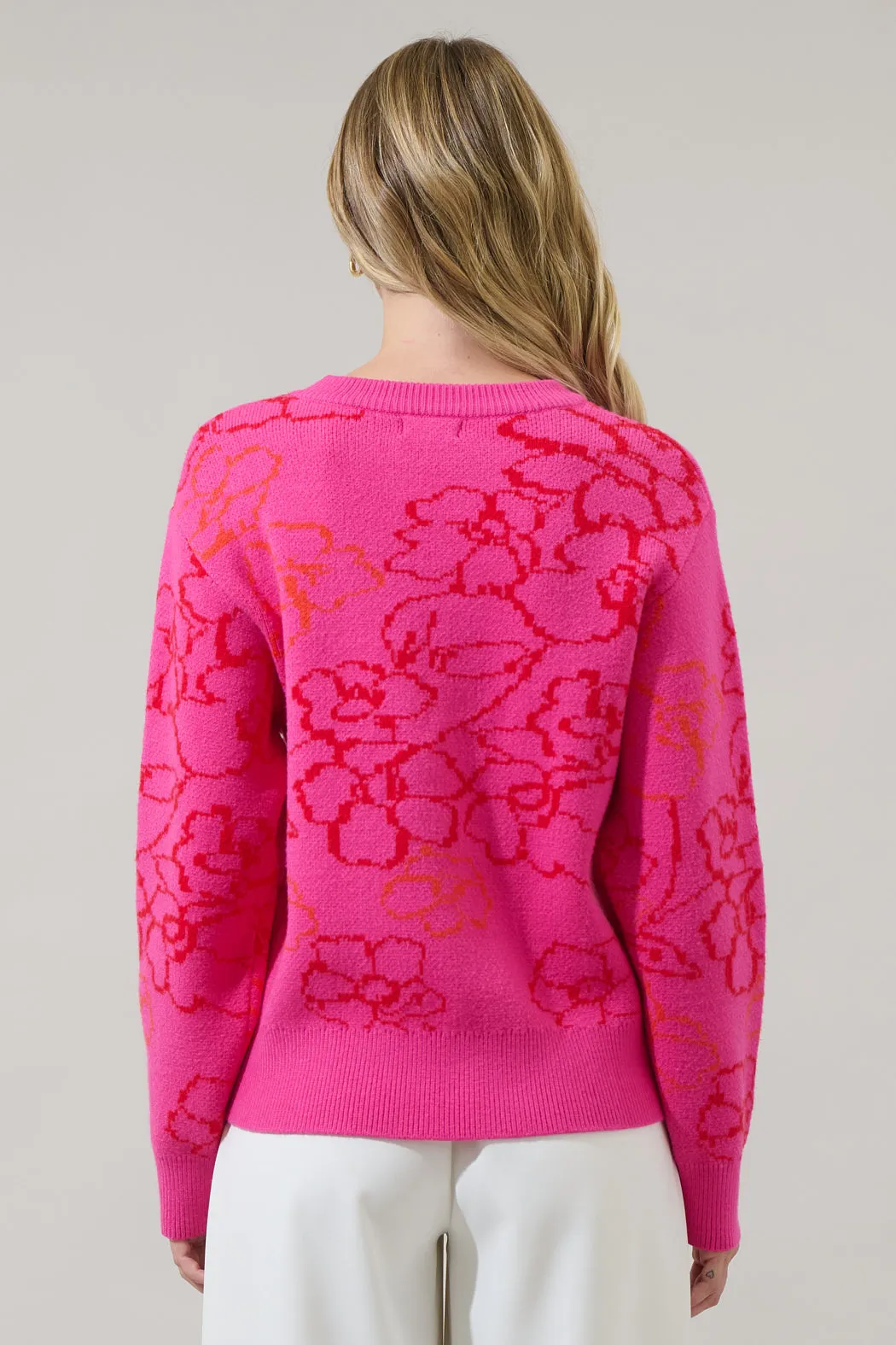 Perry Floral Dropped Shoulder Sweater sold by Sugarlips product image thumbnail 2