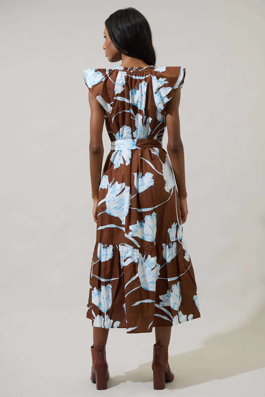 Zico Floral Charlotte Button Midi Dress sold by Sugarlips product image thumbnail 3