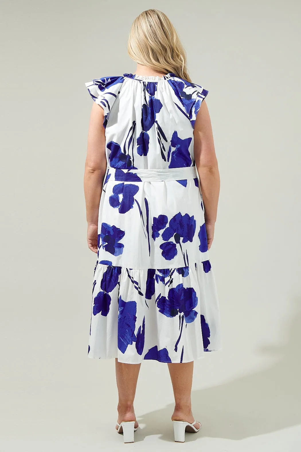 Neli Floral Charlotte Button Midi Dress Curve sold by Sugarlips product image thumbnail 2