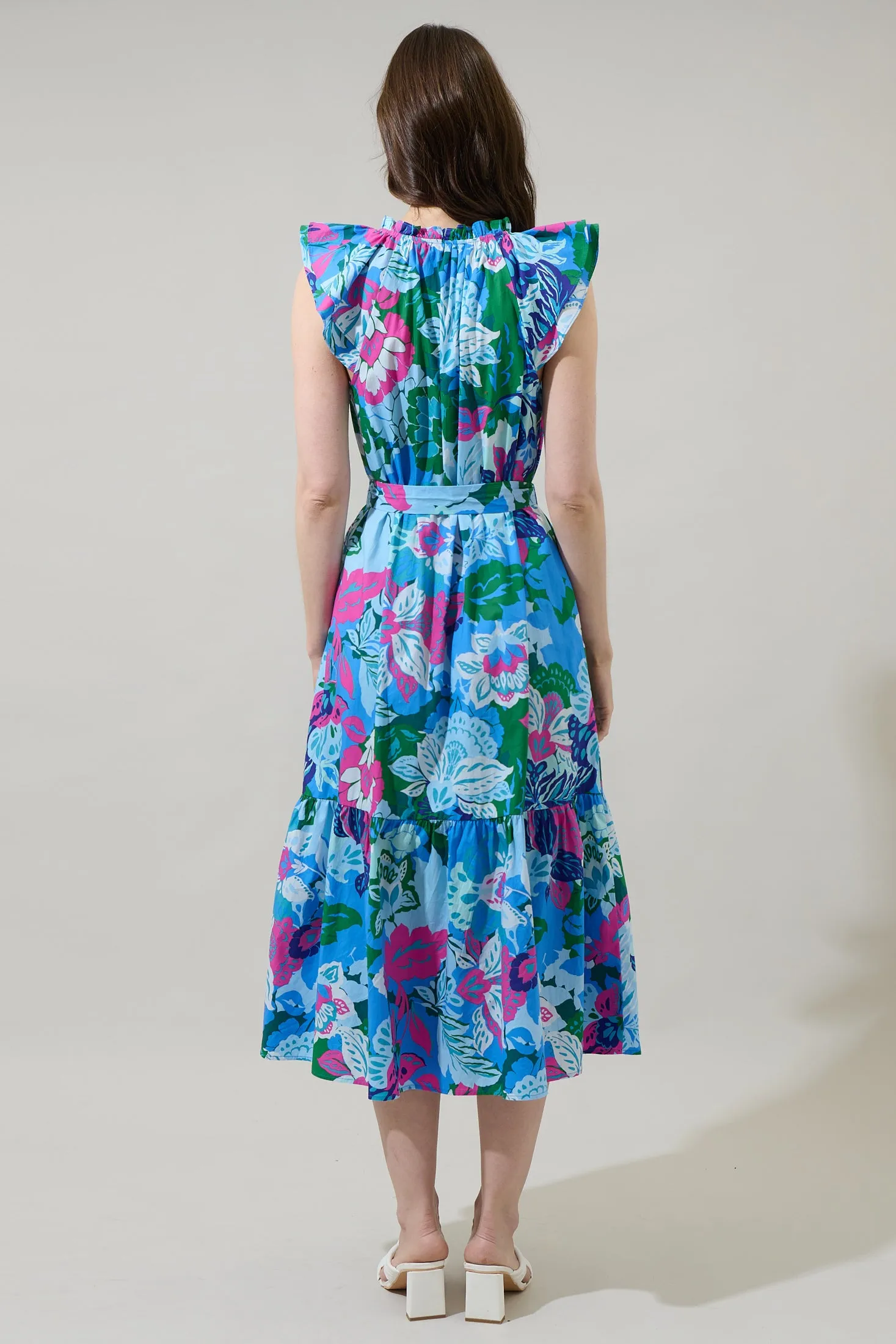 Lavera Floral Charlotte Button Midi Dress sold by Sugarlips product image thumbnail 3