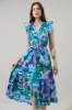 Lavera Floral Charlotte Button Midi Dress sold by Sugarlips