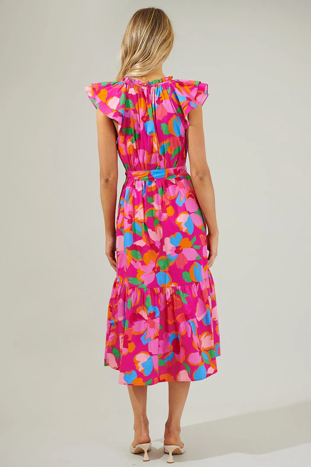 Daphne Floral Charlotte Button Midi Dress sold by Sugarlips product image thumbnail 2
