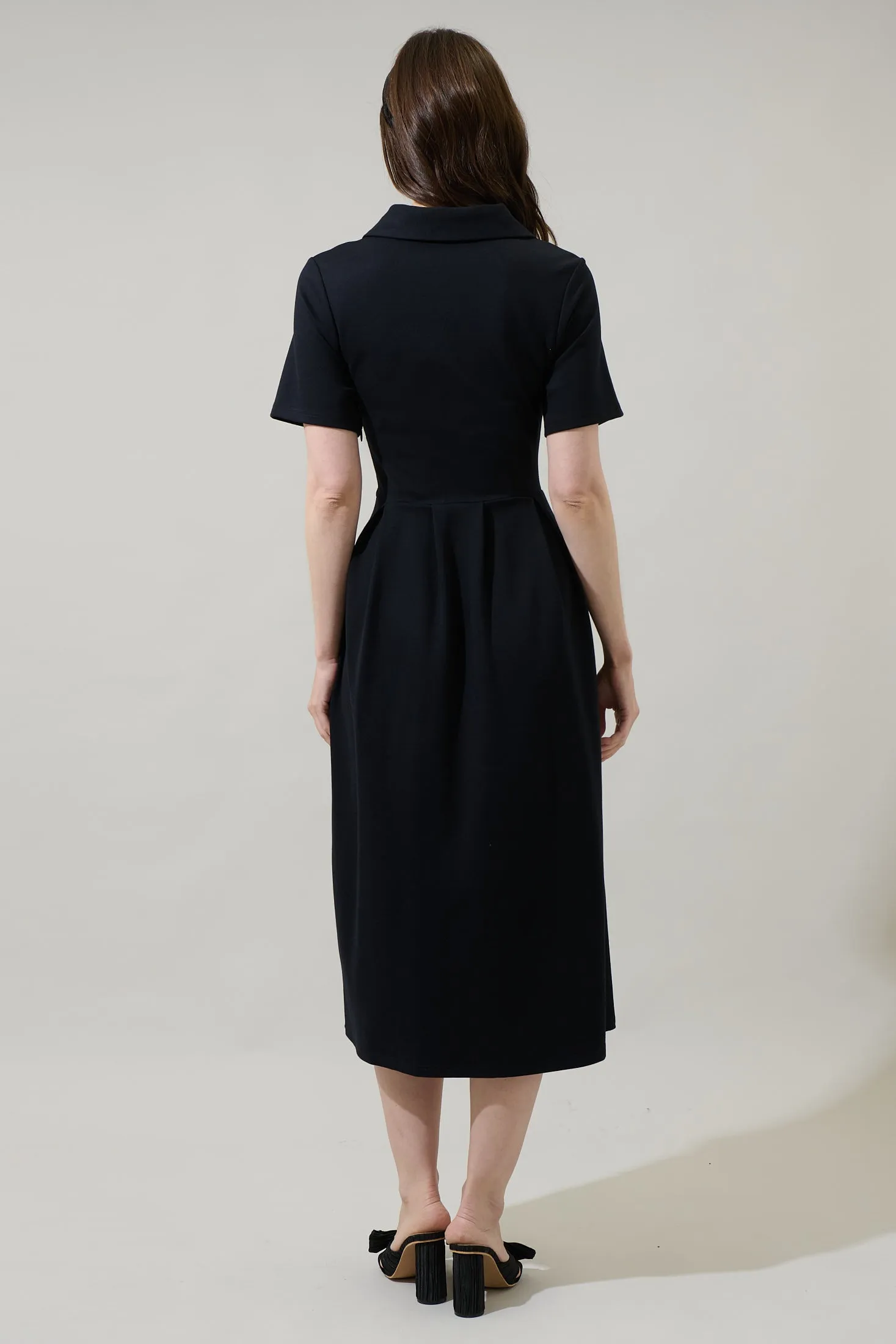 Aimee Collared Pleated Midi Dress sold by Sugarlips product image thumbnail 2