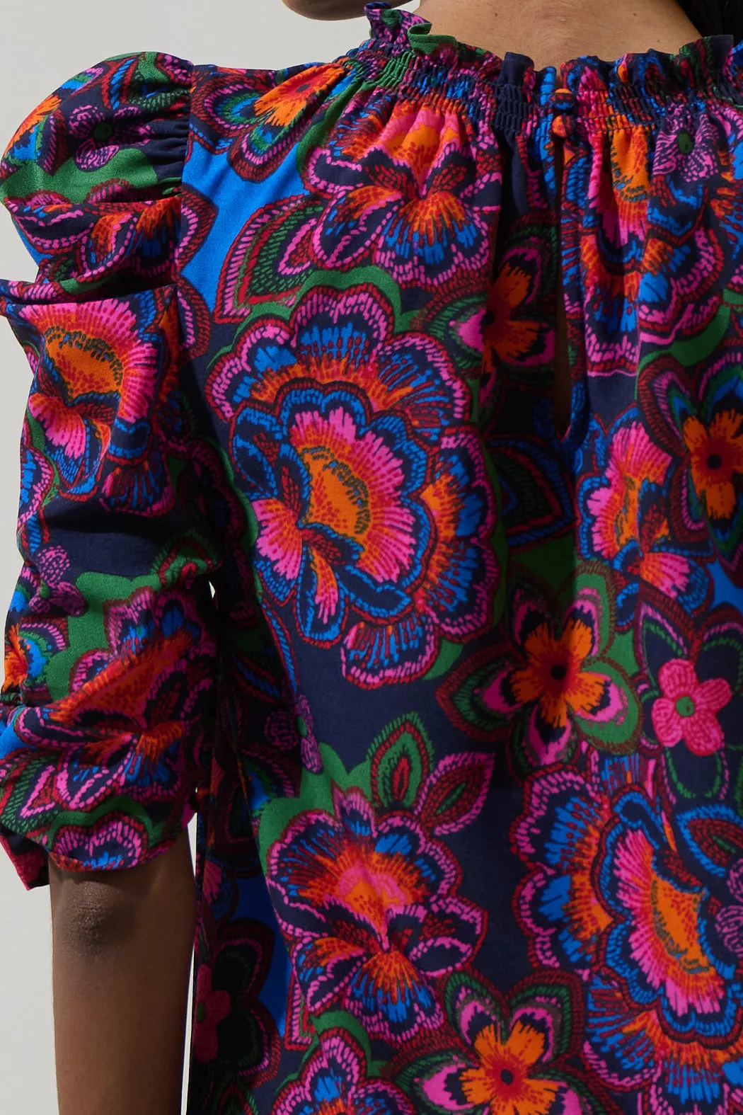 Raveena Midnight Floral Drape Sleeve Top sold by Sugarlips product image thumbnail 5