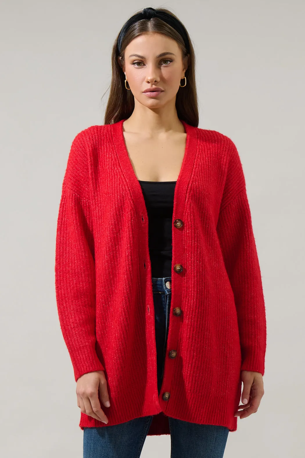 Tahlia Ribbed Oversized Cardigan sold by Sugarlips