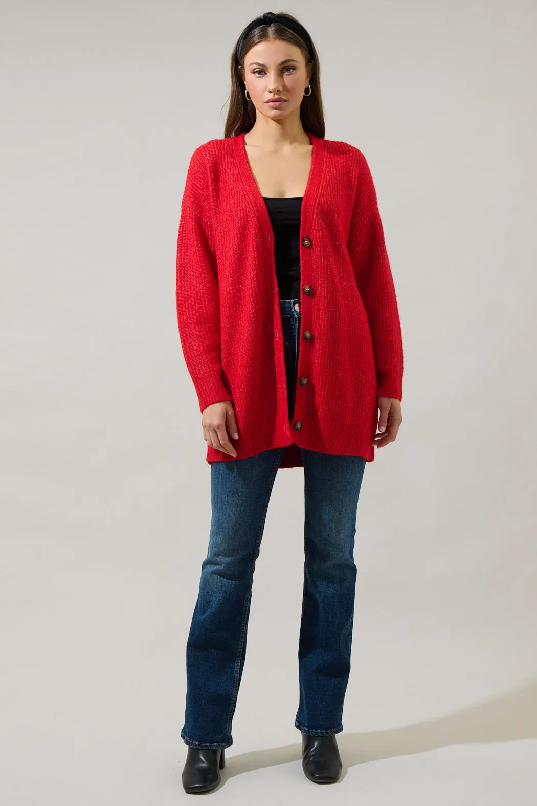 Tahlia Ribbed Oversized Cardigan sold by Sugarlips product image thumbnail 4