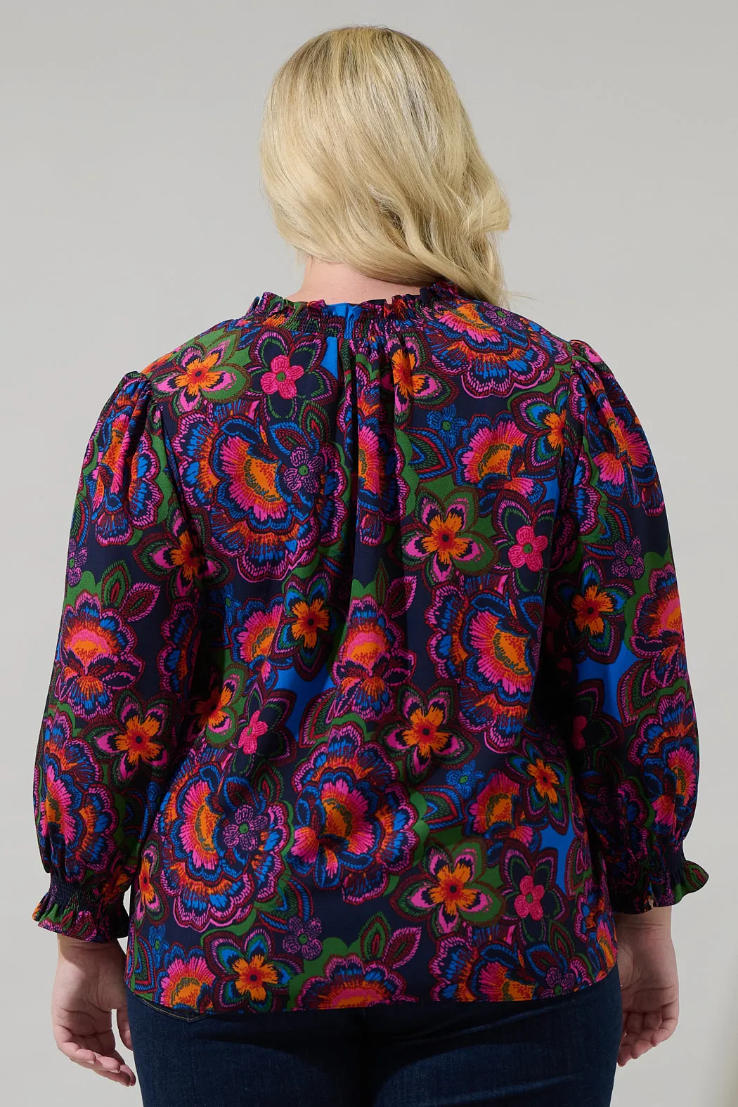 Raveena Midnight Groover Split Neck Blouse Curve sold by Sugarlips product image thumbnail 2