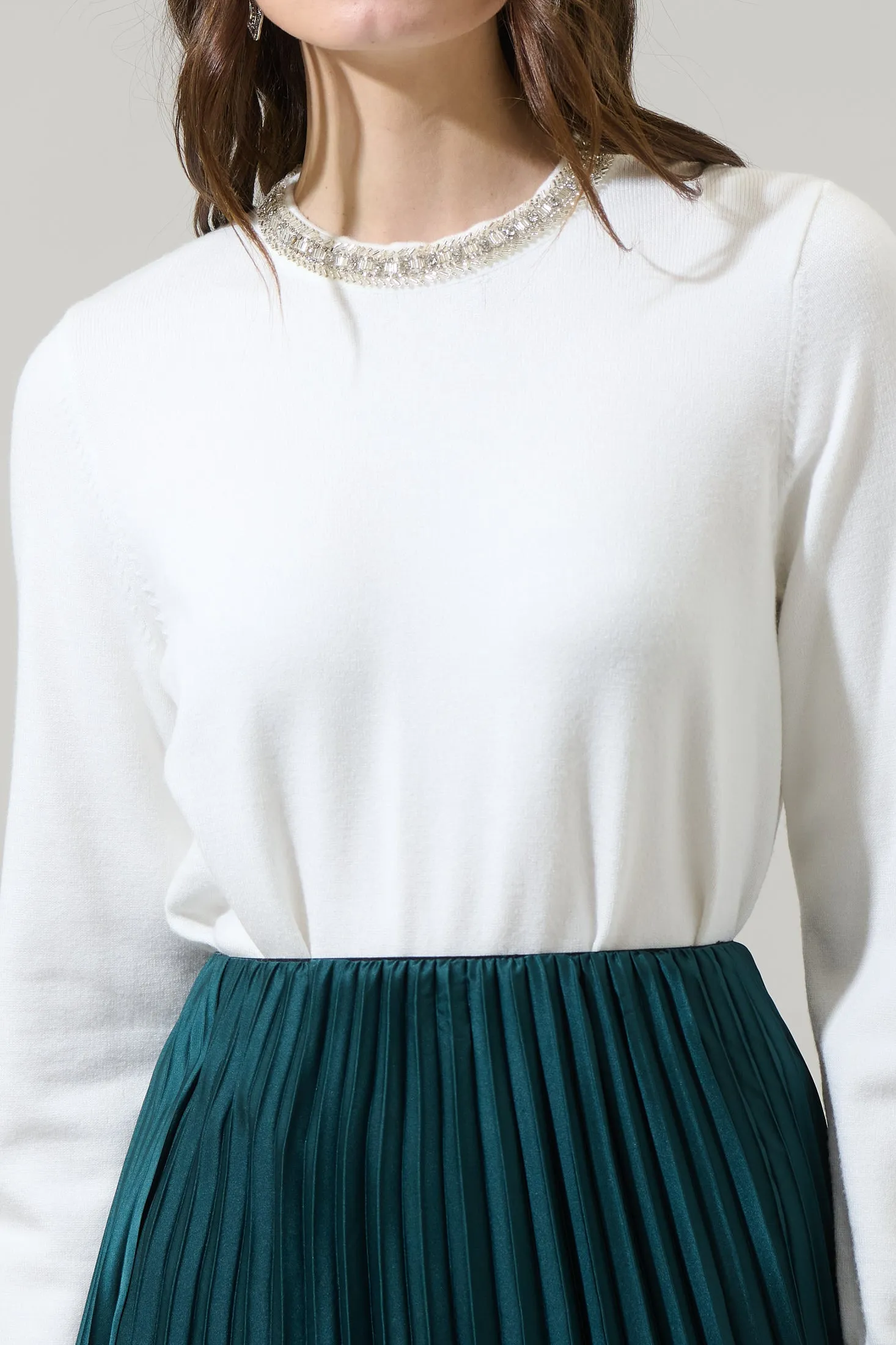 Caddice Beaded Embellished Crewneck Sweater sold by Sugarlips product image thumbnail 5