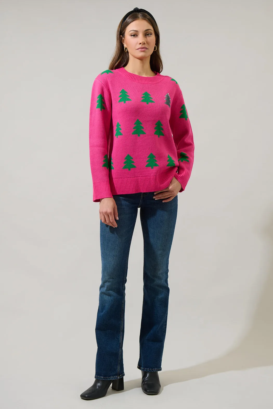Under the Tree Sequin Crewneck Sweater sold by Sugarlips product image thumbnail 5