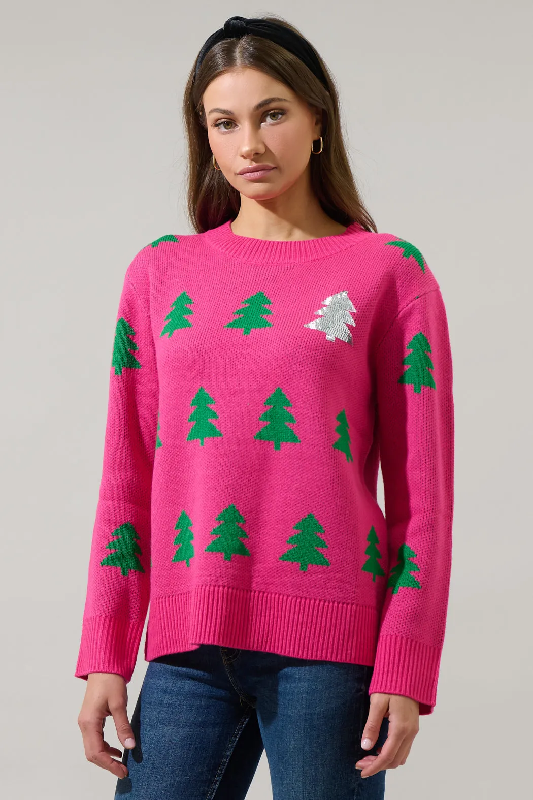 Under the Tree Sequin Crewneck Sweater sold by Sugarlips product image thumbnail 4