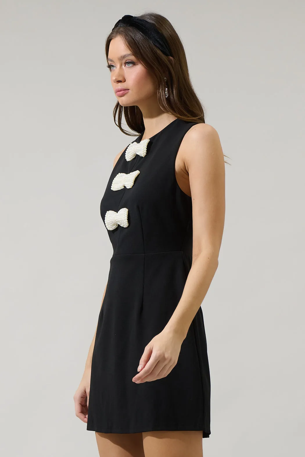 Tiffany Bow Amy Sleeveless Mini Dress sold by Sugarlips product image thumbnail 3