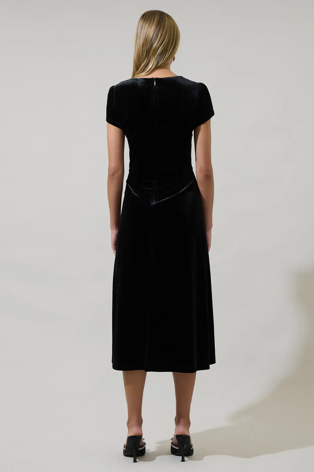 Fridley Velvet Cut Out Midi Dress sold by Sugarlips product image thumbnail 2