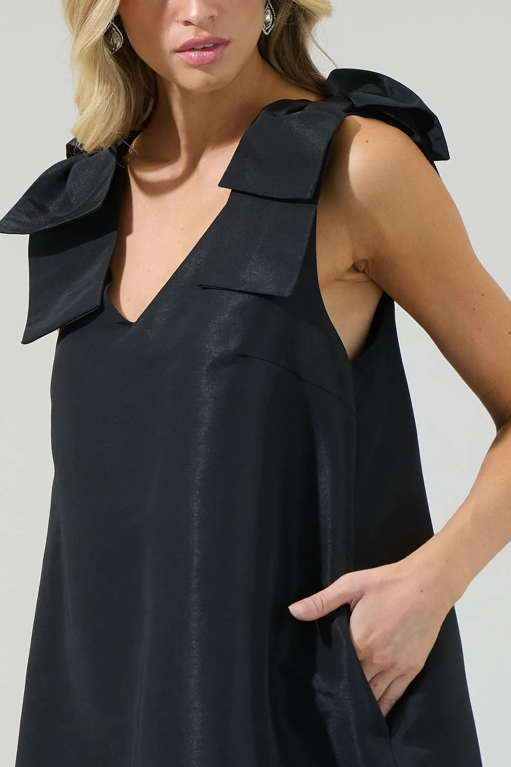 Alani Bow Trapeze Mini Dress sold by Sugarlips product image thumbnail 5