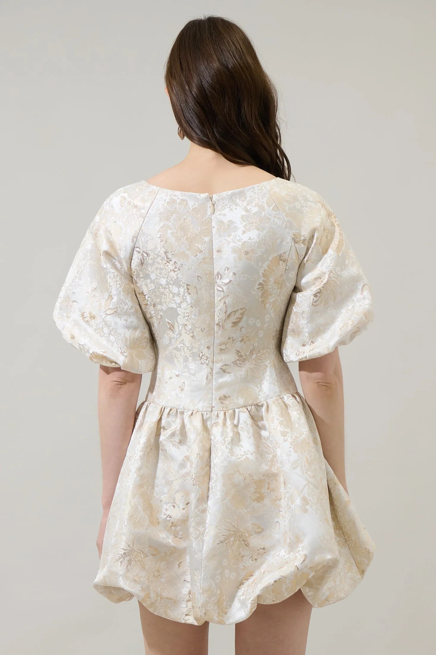 Lola Jacquard Elisah Floral Bubble Mini Dress sold by Sugarlips product image thumbnail 2