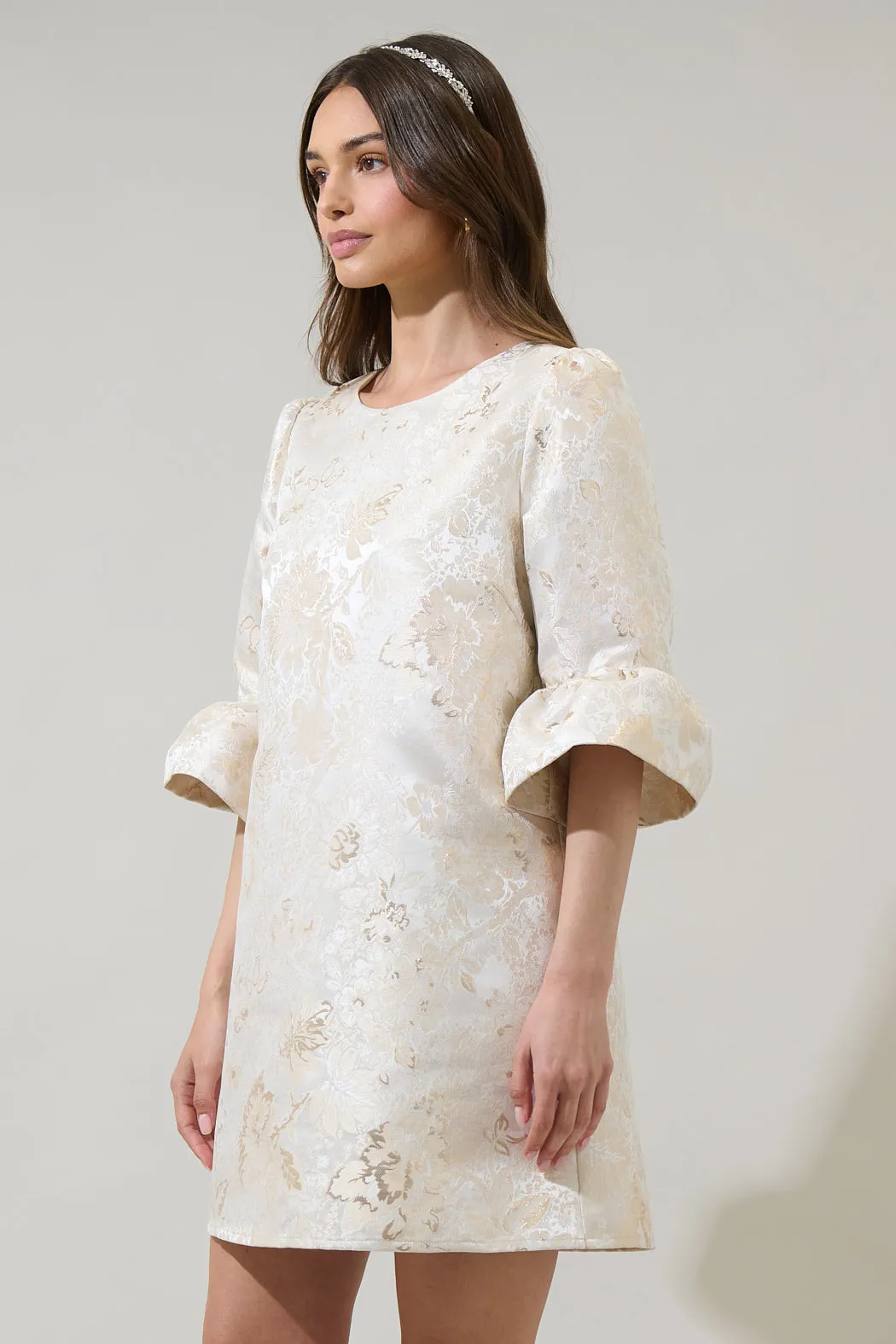 Lola Jacquard Aria Shift Mini Dress sold by Sugarlips product image thumbnail 3