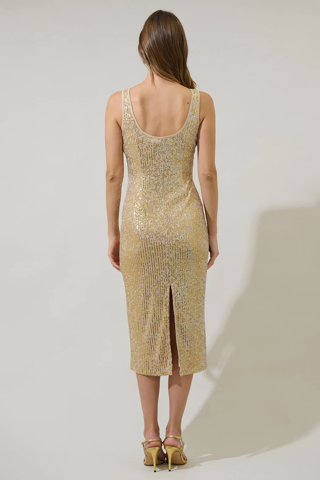 Kamari Sequin Liv Tank Midi Dress sold by Sugarlips product image thumbnail 2