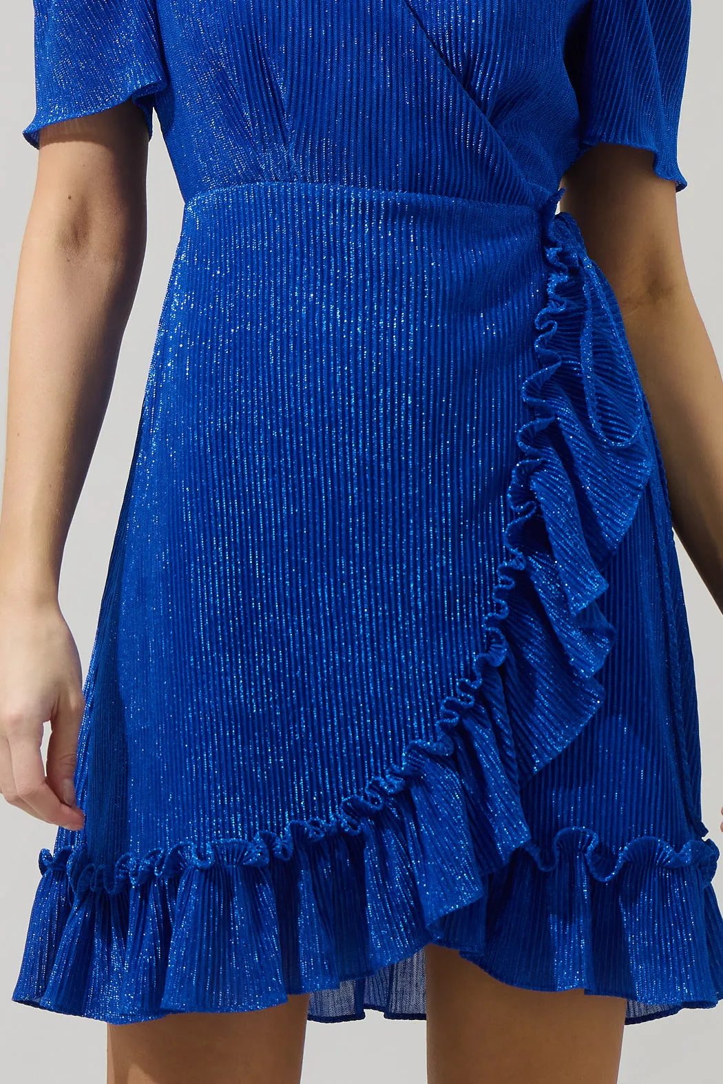 Kira Marly Shimmer Daisie Wrap Mini Dress sold by Sugarlips product image thumbnail 5