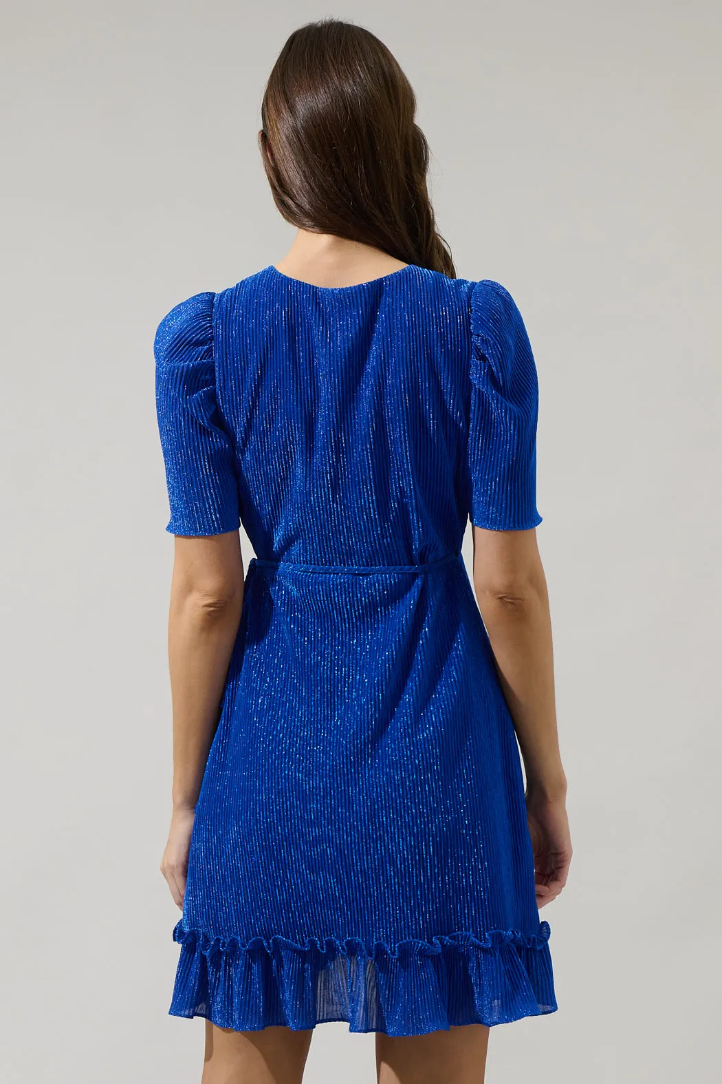 Kira Marly Shimmer Daisie Wrap Mini Dress sold by Sugarlips product image thumbnail 2