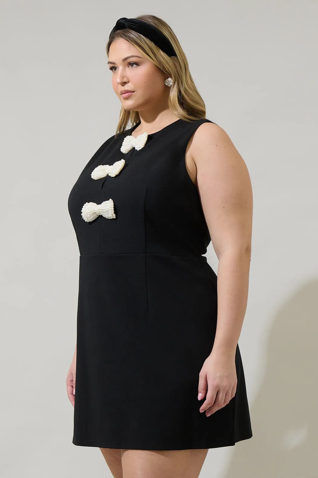 Tiffany Bow Amy Sleeveless Mini Dress Curve sold by Sugarlips product image thumbnail 3