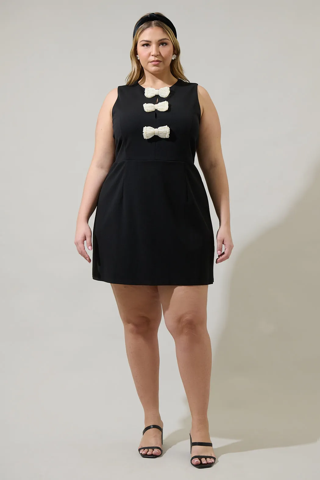 Tiffany Bow Amy Sleeveless Mini Dress Curve sold by Sugarlips product image thumbnail 4