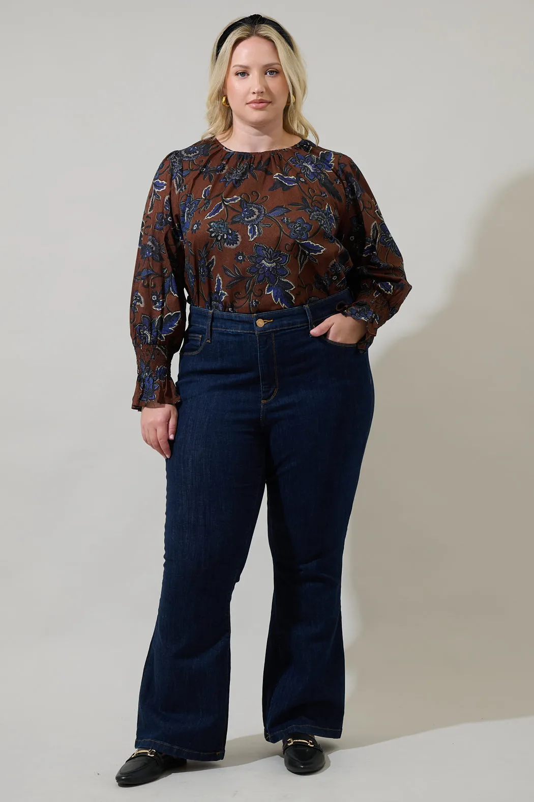 Marlina Floral Jazline Long Sleeve Top Curve sold by Sugarlips product image thumbnail 4