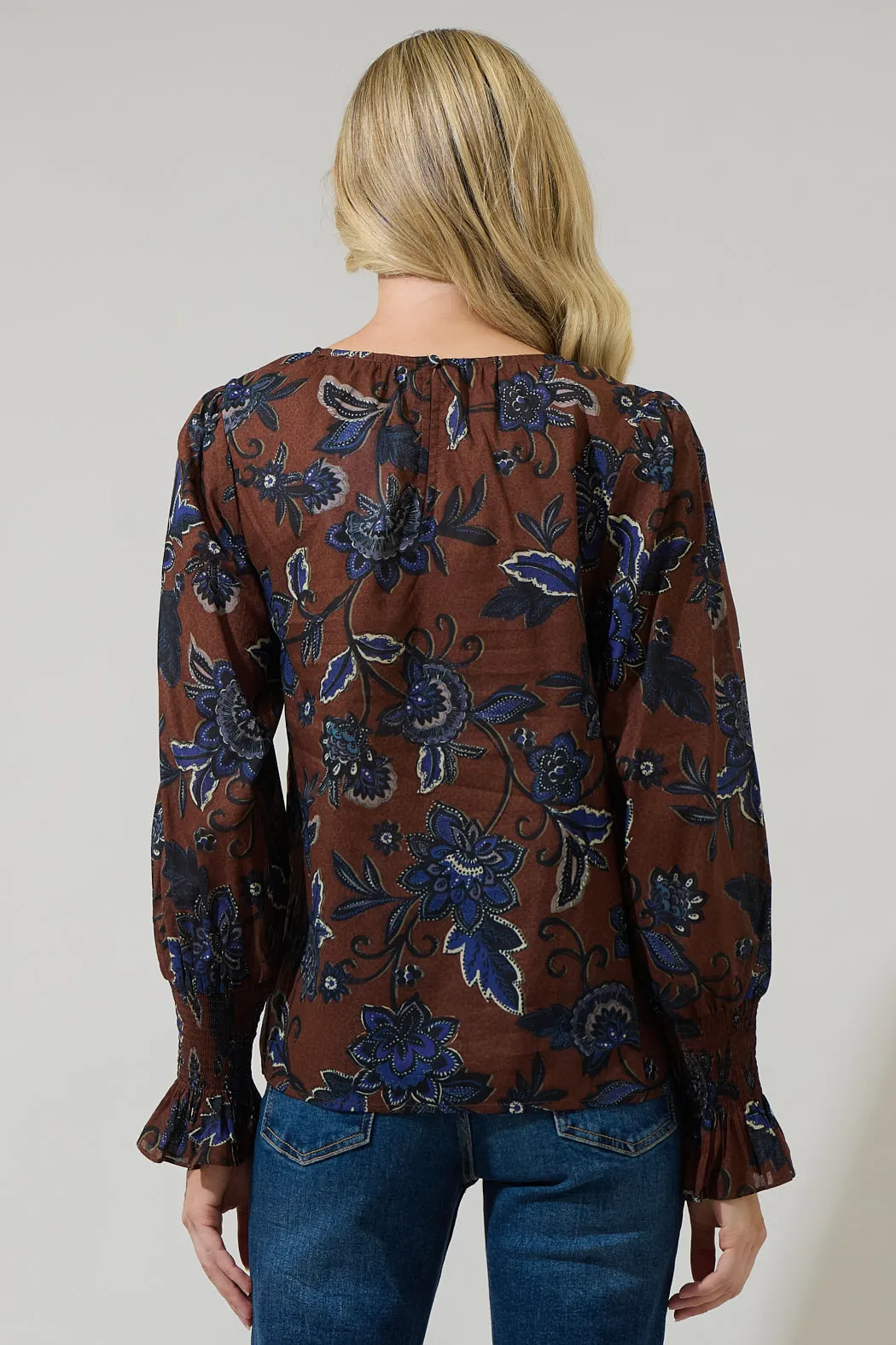 Marlina Floral Jazline Long Sleeve Top sold by Sugarlips product image thumbnail 2