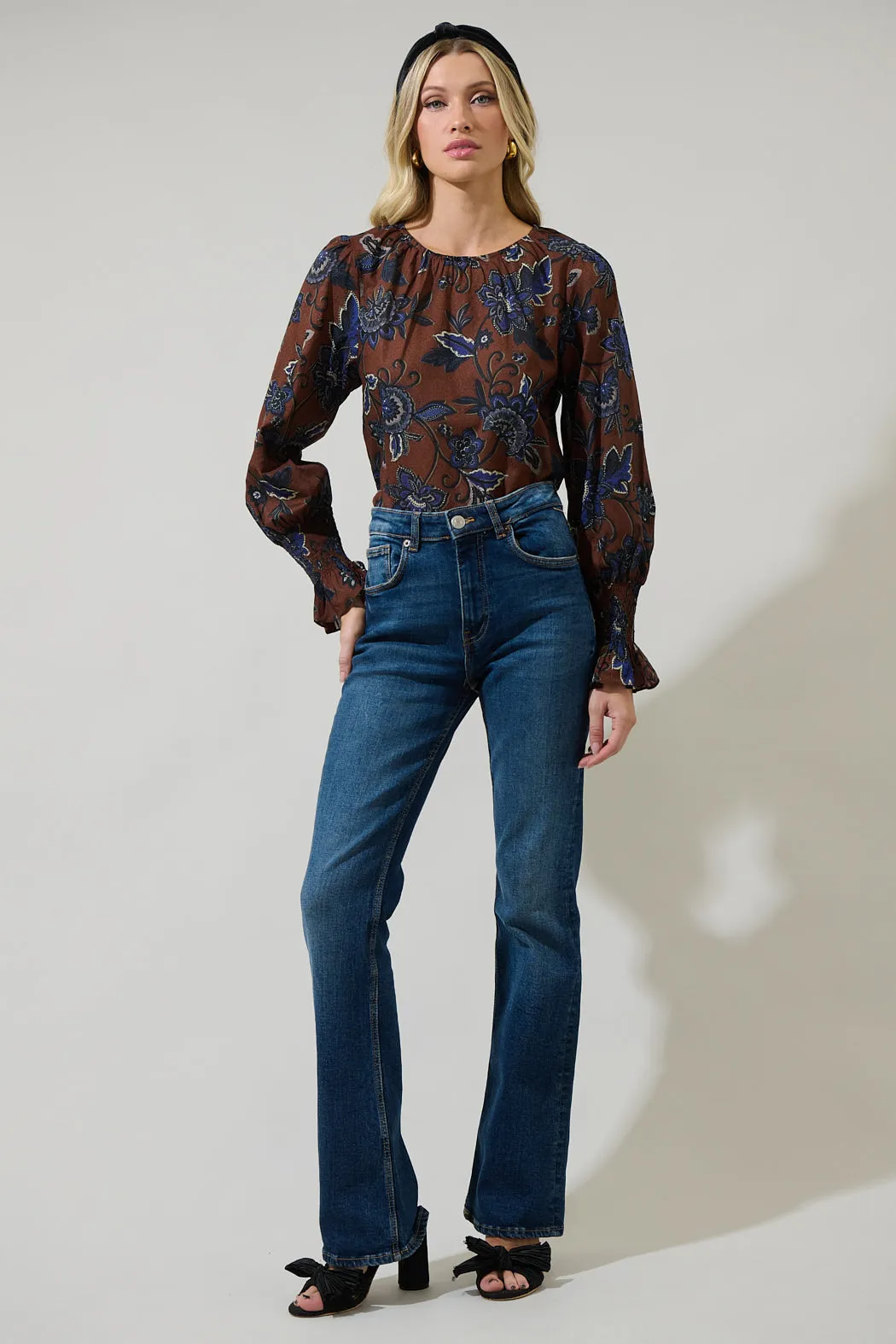 Marlina Floral Jazline Long Sleeve Top sold by Sugarlips product image thumbnail 4