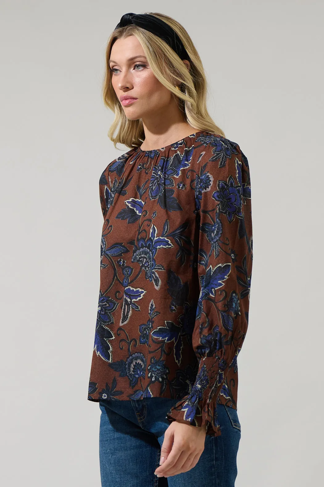 Marlina Floral Jazline Long Sleeve Top sold by Sugarlips product image thumbnail 3