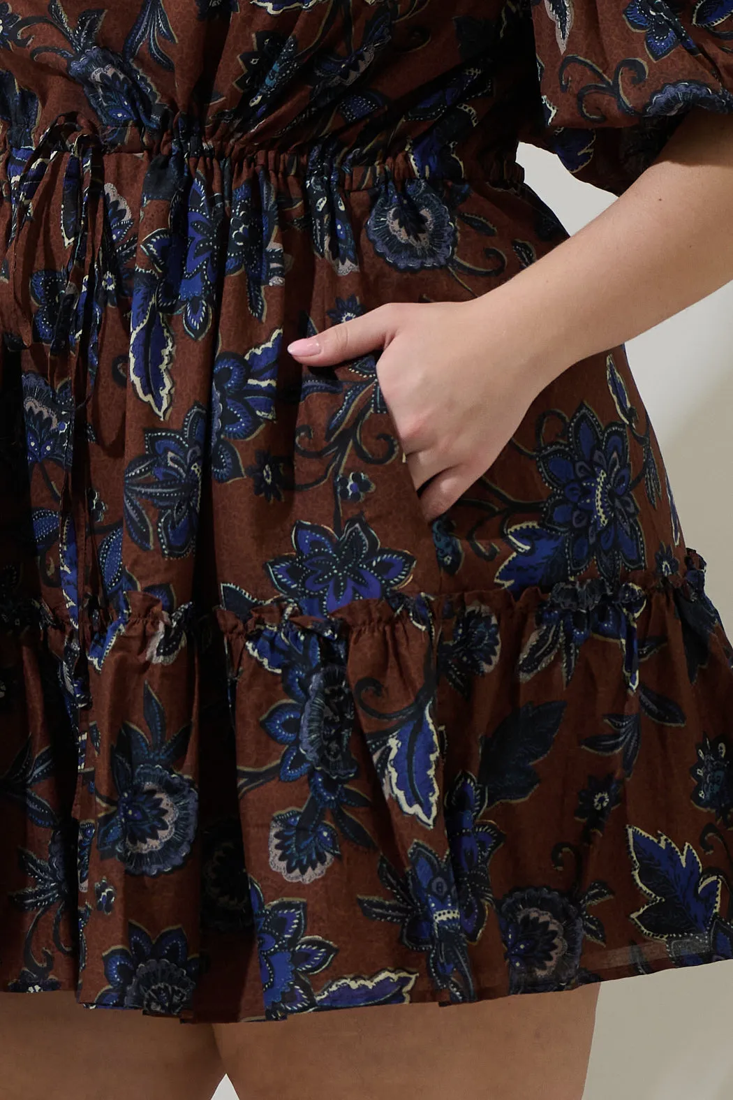 Marlina Floral Noella Shift Mini Dress Curve sold by Sugarlips product image thumbnail 5