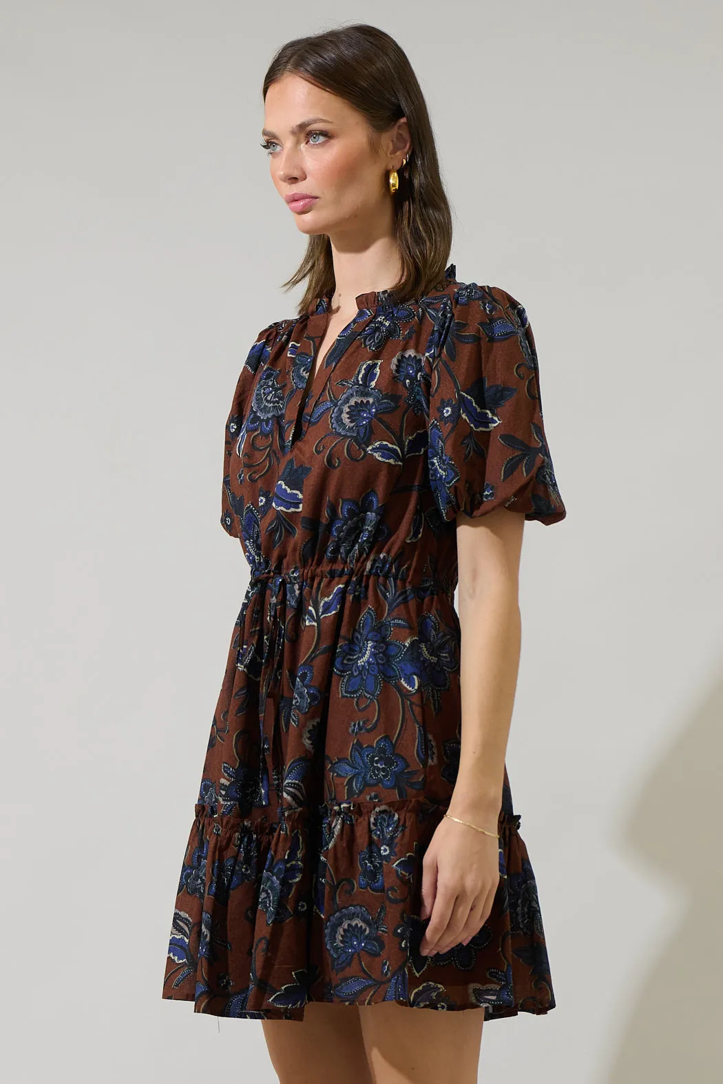 Marlina Floral Noella Shift Mini Dress sold by Sugarlips product image thumbnail 3