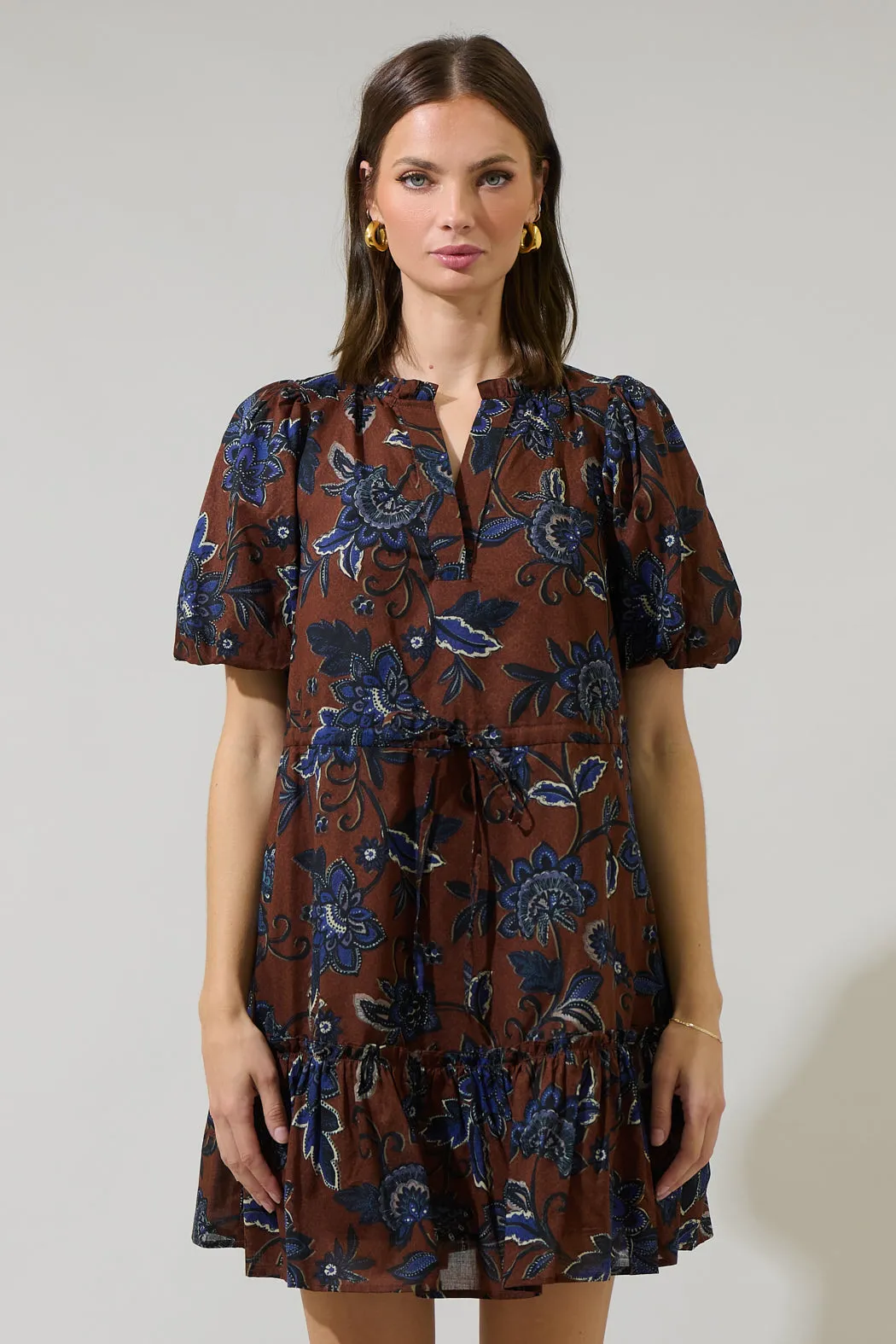 Marlina Floral Noella Shift Mini Dress sold by Sugarlips product image thumbnail 5