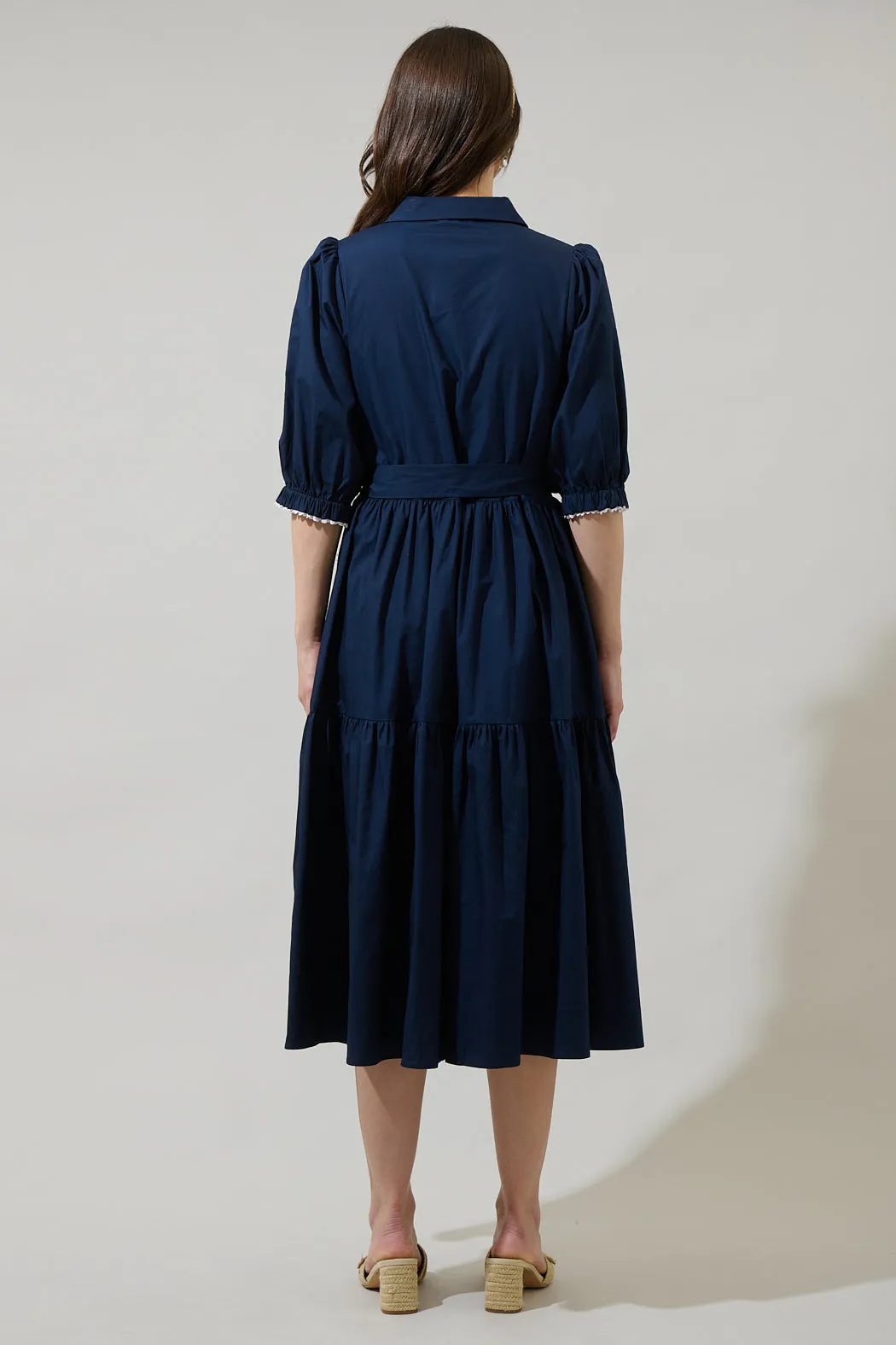 Karley Collared Button Down Midi Dress sold by Sugarlips product image thumbnail 2