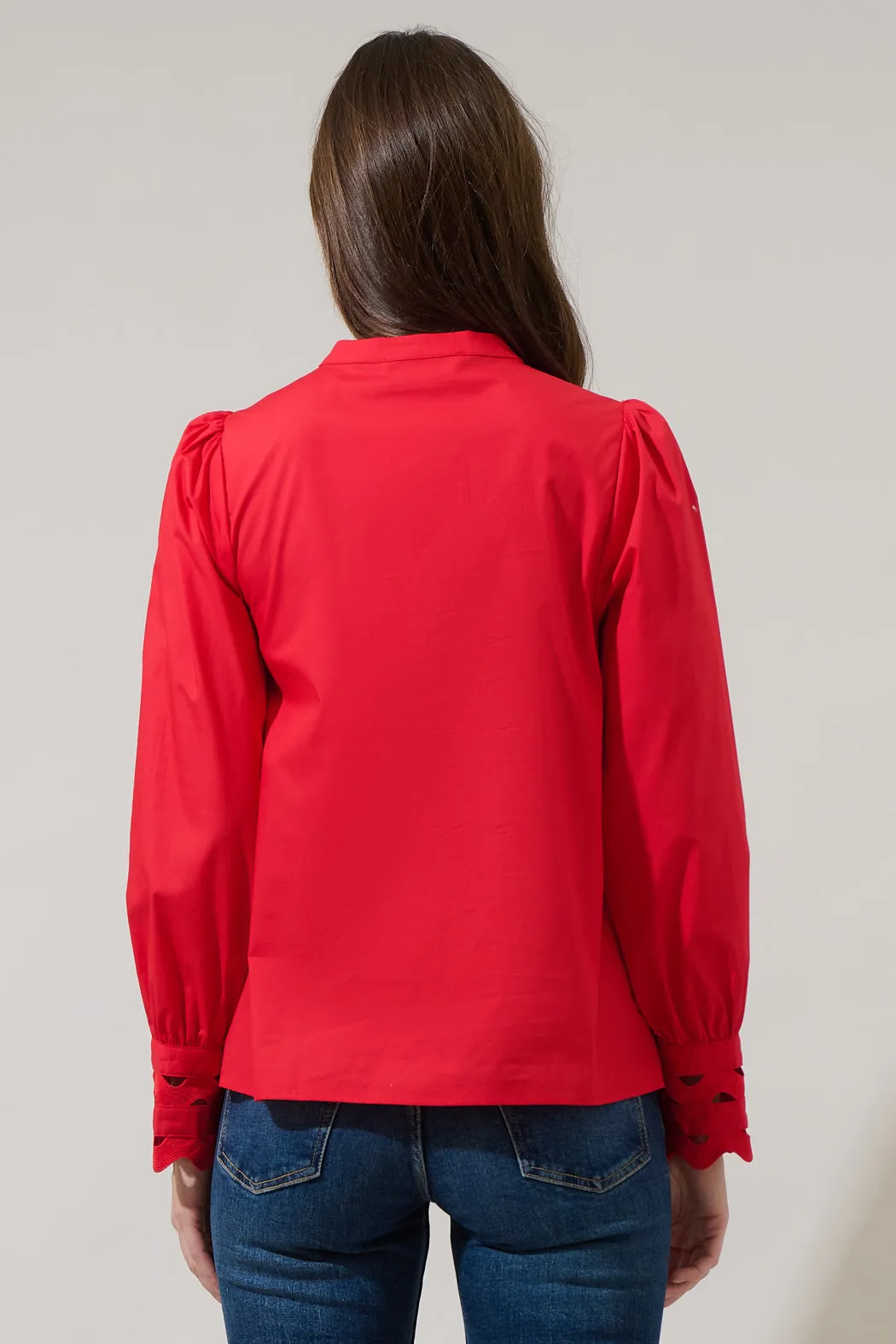 Ziana Button Down Ric Rac Trim Shirt sold by Sugarlips product image thumbnail 2