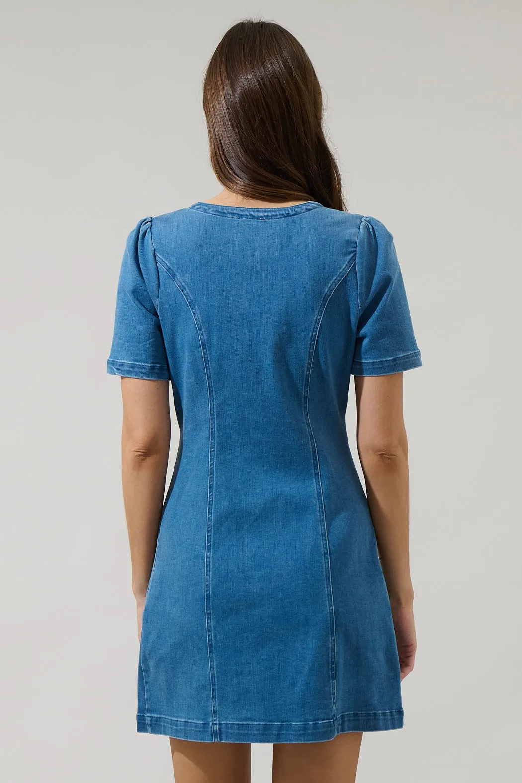 Emmet Jackson Denim Mini Dress sold by Sugarlips product image thumbnail 2