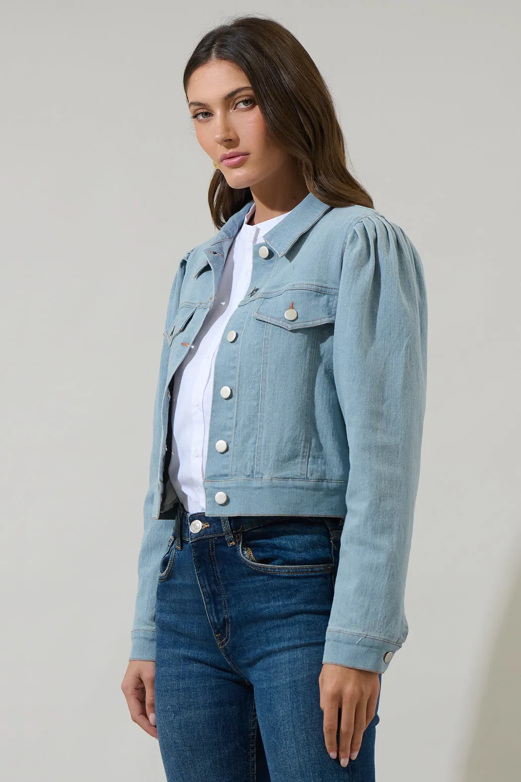 Ameya Conway Cropped Denim Jacket sold by Sugarlips product image thumbnail 3