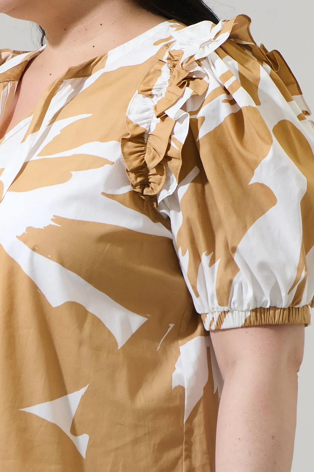 Hazel Abstract Noche Tie Neck Blouse Curve sold by Sugarlips product image thumbnail 5