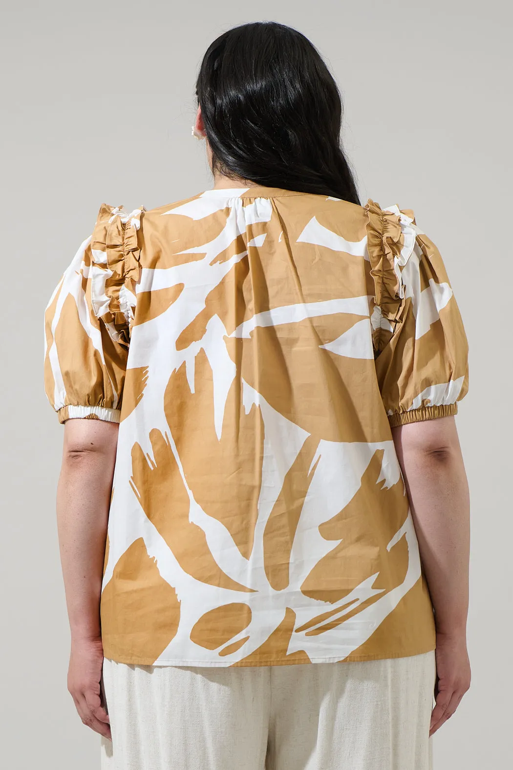 Hazel Abstract Noche Tie Neck Blouse Curve sold by Sugarlips product image thumbnail 2