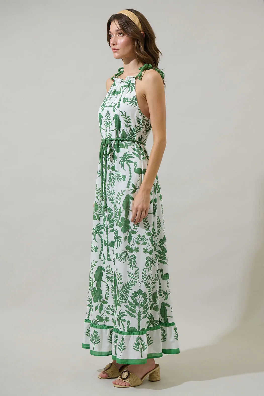 Kimana Floral Halter Neck Maxi Dress sold by Sugarlips product image thumbnail 3