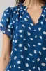 Elodie Dot Montie Ruffle Tie Neck Blouse sold by Sugarlips