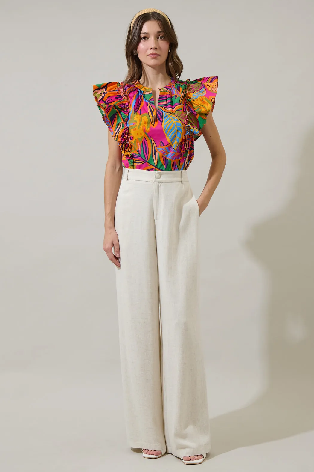 Milana Zaree Ruffle Poplin Top sold by Sugarlips product image thumbnail 4