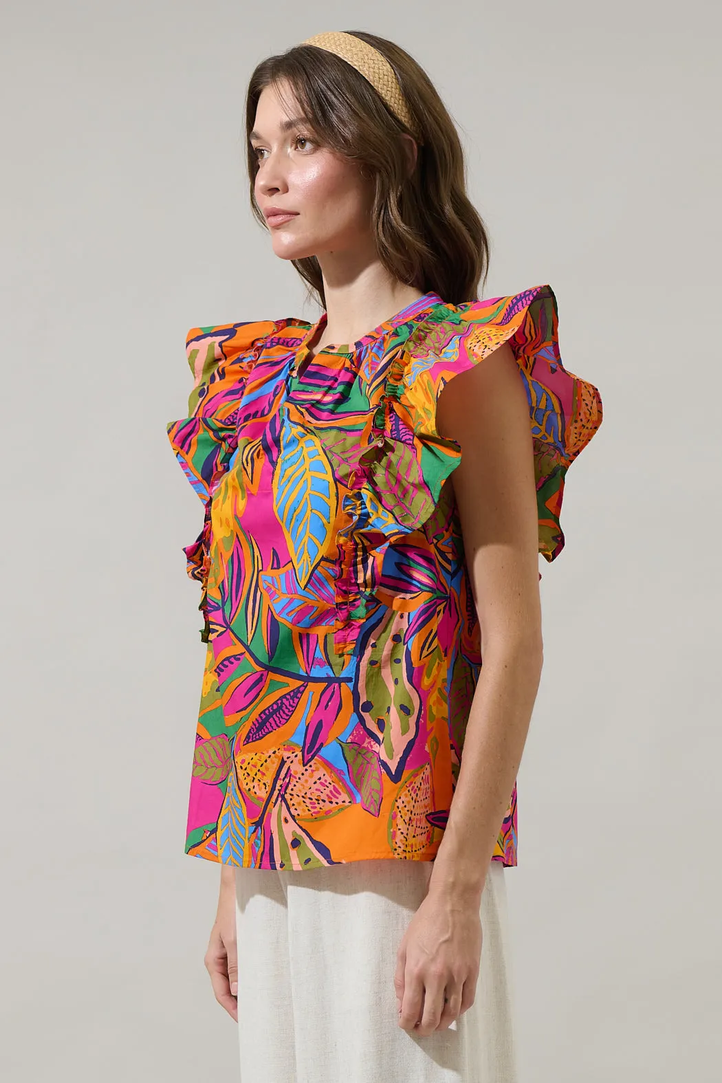 Milana Zaree Ruffle Poplin Top sold by Sugarlips product image thumbnail 3