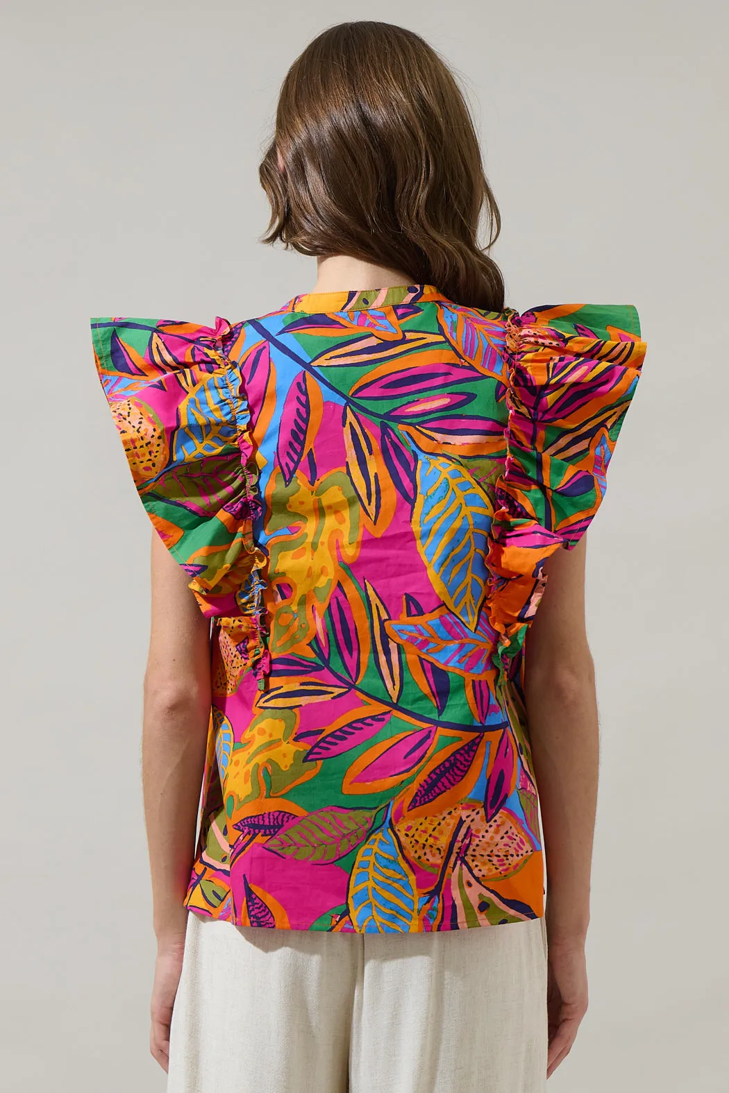 Milana Zaree Ruffle Poplin Top sold by Sugarlips product image thumbnail 2