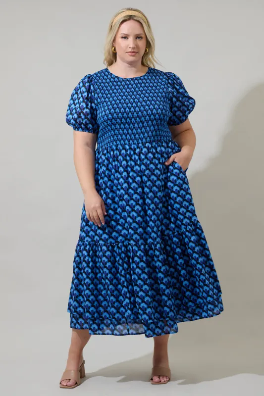 Bali Town Aruba Smocked Midi Dress Curve sold by Sugarlips