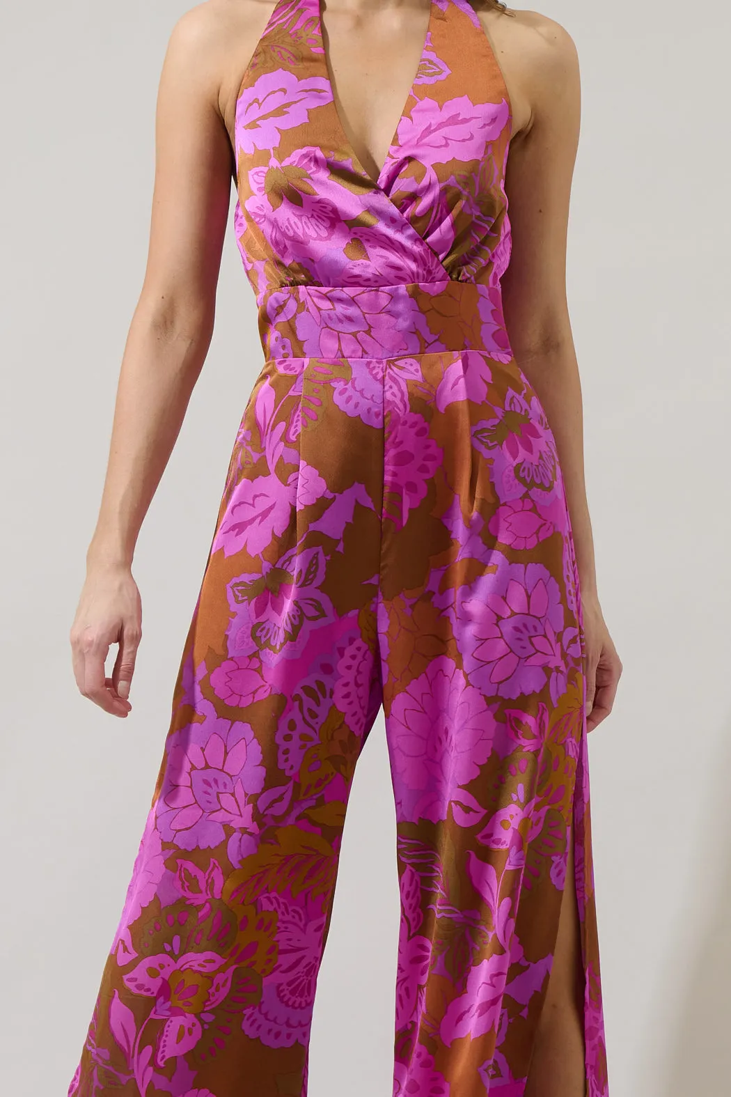 Lorian Floral Magic Moment Halter Jumpsuit sold by Sugarlips product image thumbnail 4