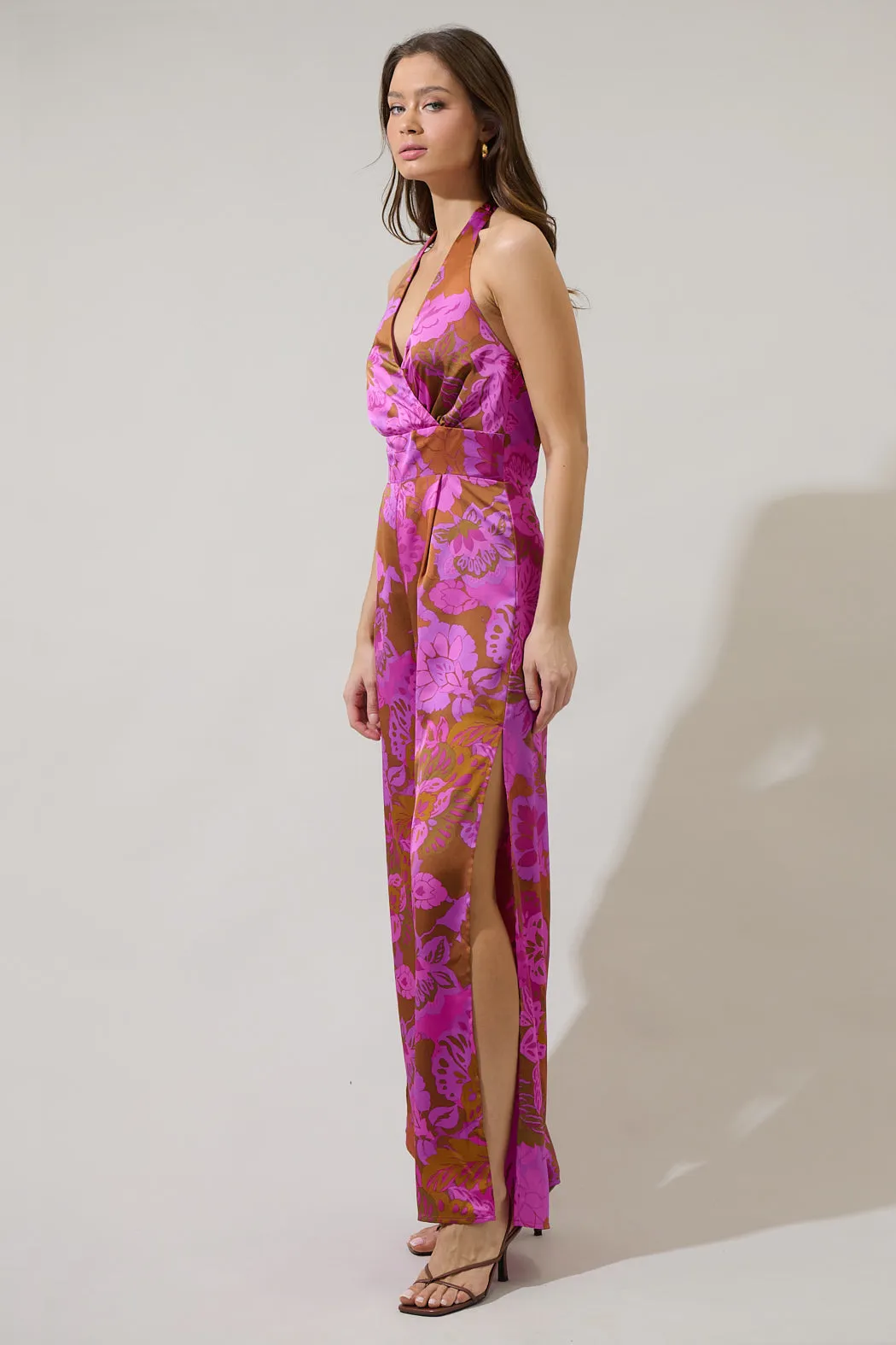 Lorian Floral Magic Moment Halter Jumpsuit sold by Sugarlips product image thumbnail 3