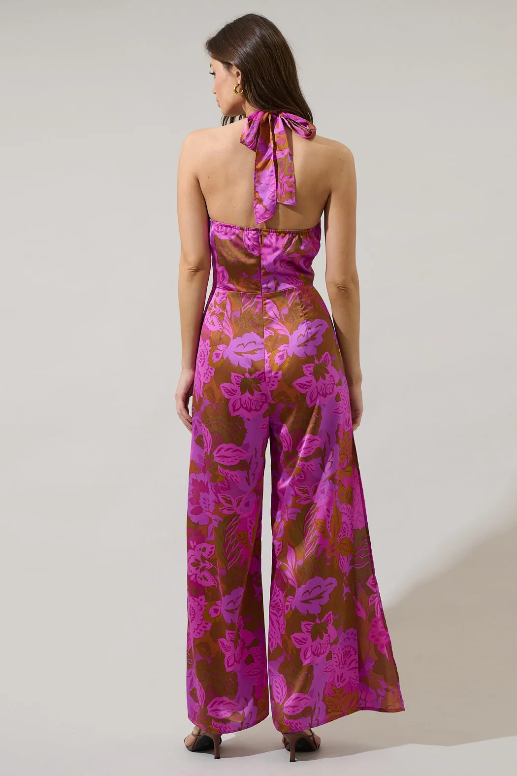 Lorian Floral Magic Moment Halter Jumpsuit sold by Sugarlips product image thumbnail 2
